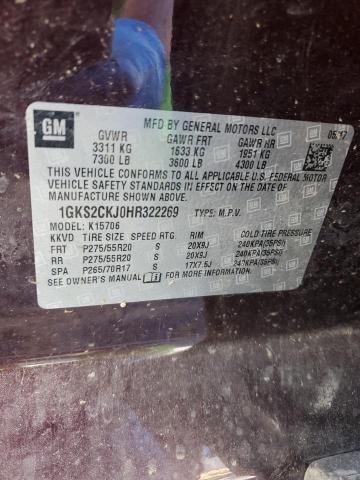 1GKS2CKJ0HR322269 GMC YUKON DENALI