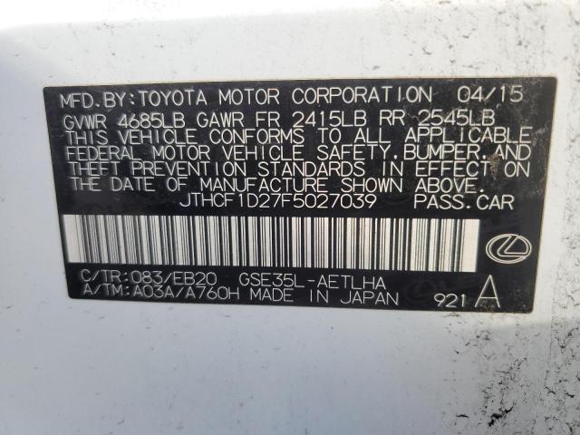 JTHCF1D27F5027039 Lexus IS 250