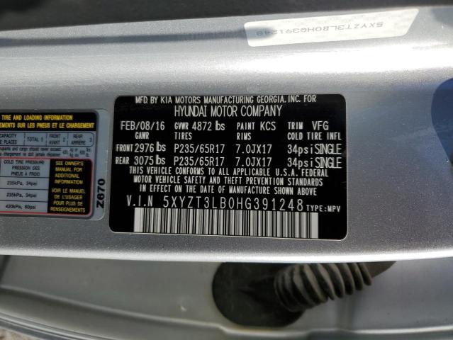 5XYZT3LB0HG391248 Hyundai SANTA FE SPORT