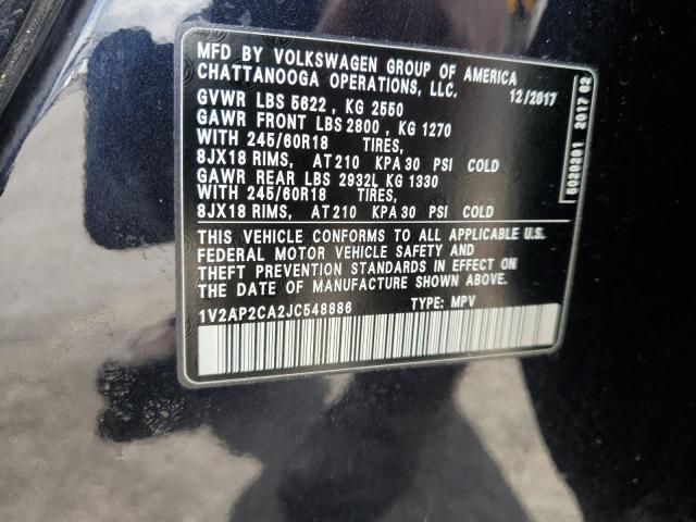1V2AP2CA2JC548886 Volkswagen Atlas S
