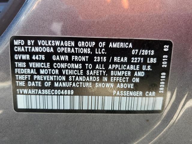 1VWAH7A35EC004689 Volkswagen PASSAT S