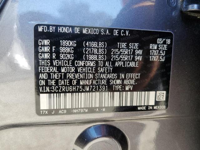 3CZRU6H75JM721391 Honda Hr-v Exl