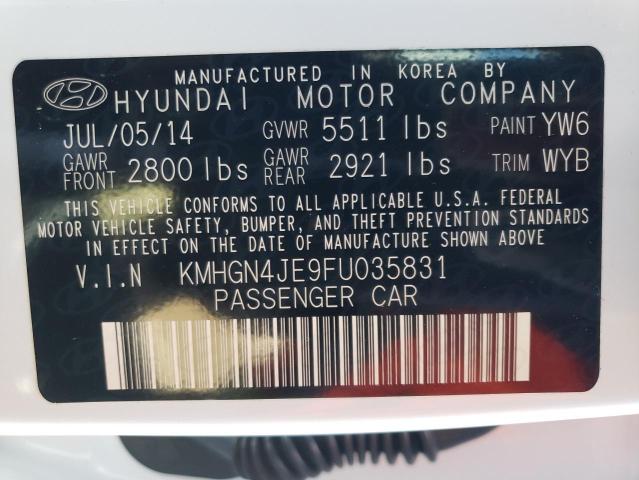 KMHGN4JE9FU035831 Hyundai Genesis 3.8l