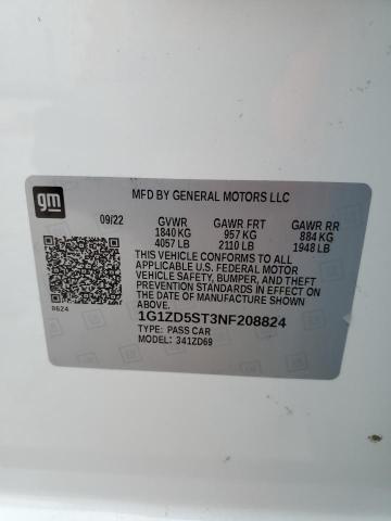 1G1ZD5ST3NF208824 Chevrolet MALIBU LT