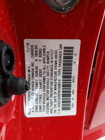 2HGFC2E87KH509014 Honda Civic Sport