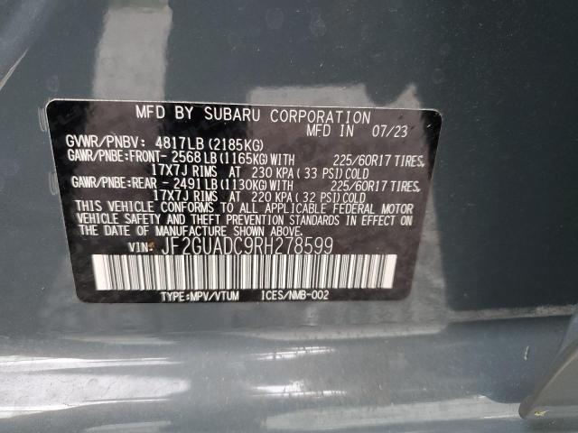 JF2GUADC9RH278599 Subaru Crosstrek Premium