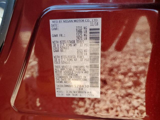 5N1DL0MN6KC528430 Infiniti QX60 LUXE