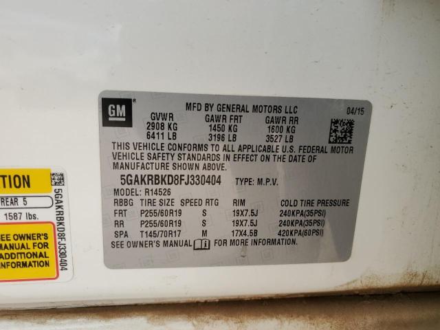5GAKRBKD8FJ330404 Buick Enclave
