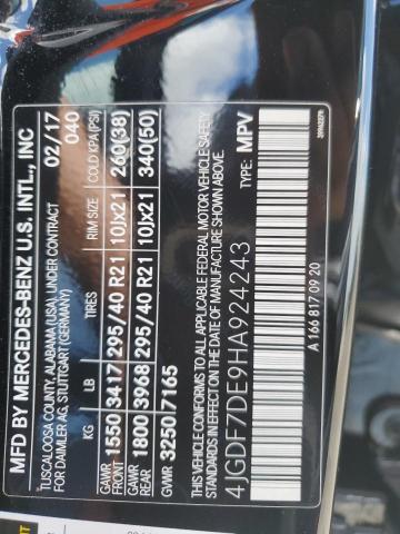 4JGDF7DE9HA924243 Mercedes-Benz Gls 550 4matic