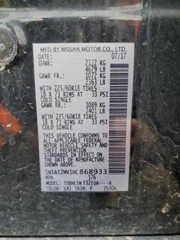 5N1AT2MV1HC868933 Nissan ROGUE SV