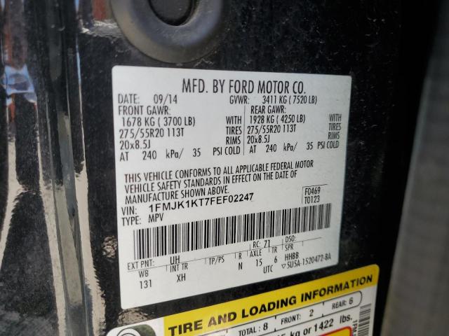 1FMJK1KT7FEF02247 Ford Expedition El Limited