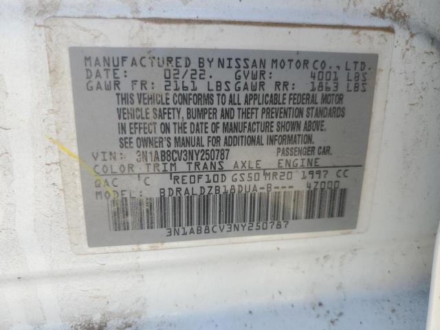 3N1AB8CV3NY250787 Nissan SENTRA SV