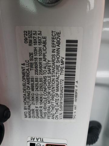 5J6RW1H53NA021772 Honda CR-V EX