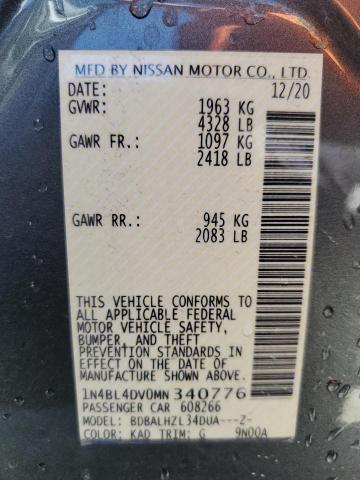 1N4BL4DV0MN340776 Nissan ALTIMA SV