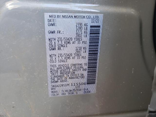 5N1AZ2BS1PC115506 Nissan MURANO SV