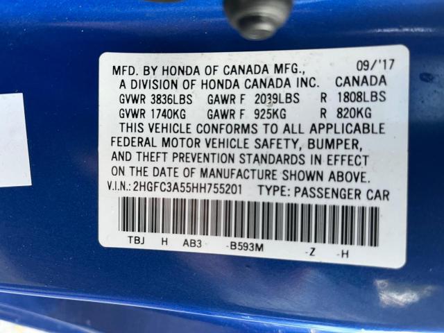 2HGFC3A55HH755201 Honda CIVIC SI