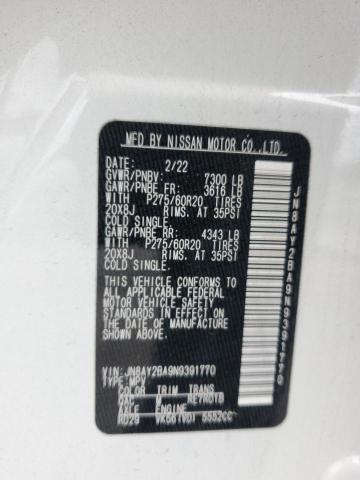 JN8AY2BA9N9391770 Nissan Armada Sl