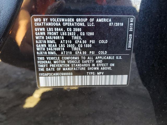 1V2AP2CA5KC590003 Volkswagen Atlas S