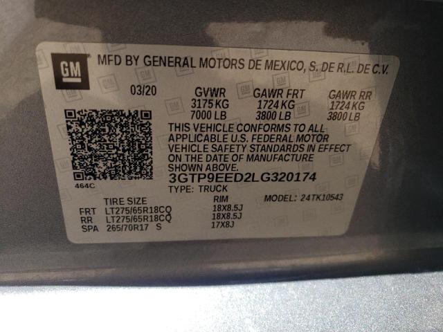 3GTP9EED2LG320174 GMC Sierra K1500 At4