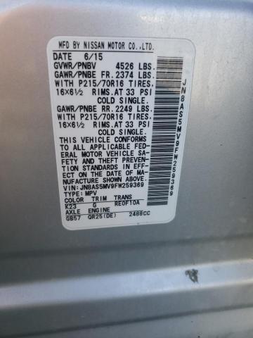 JN8AS5MV9FW259369 Nissan Rogue Select S