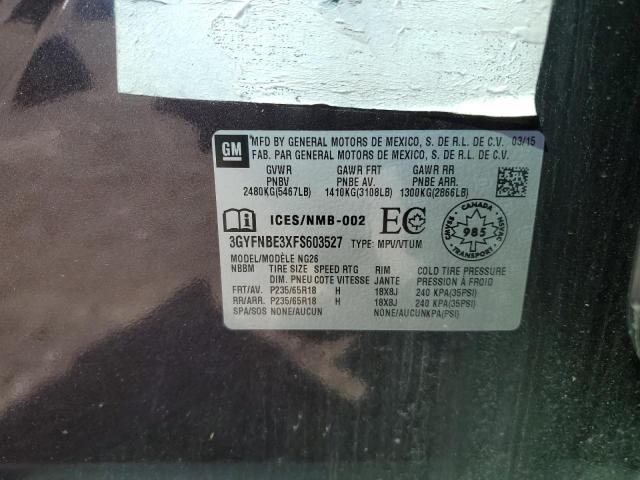 3GYFNBE3XFS603527 Cadillac Srx Luxury Collection