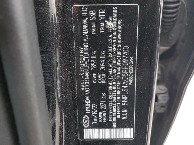 5NPLS4AG5PH092200 Hyundai ELANTRA SEL