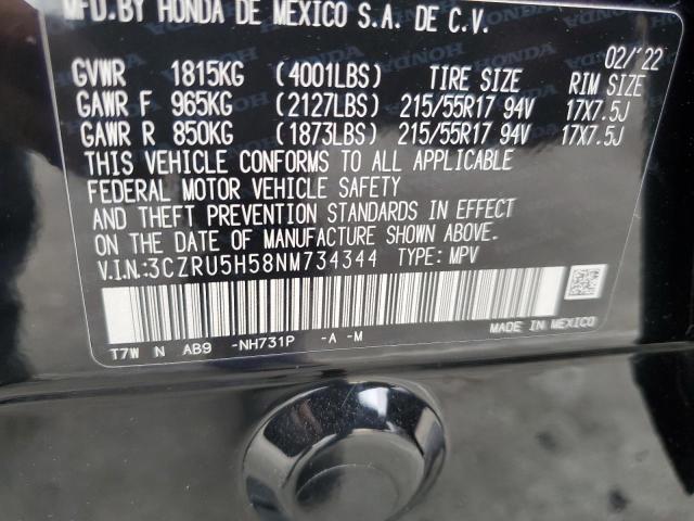 3CZRU5H58NM734344 Honda HR-V EX