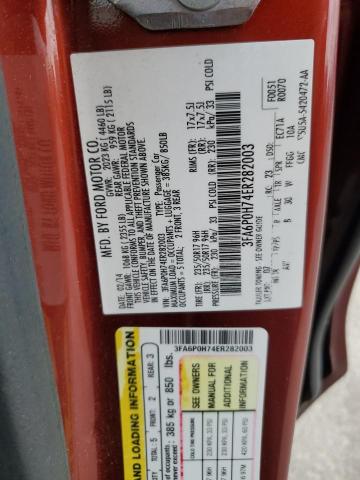 3FA6P0H74ER282003 Ford FUSION SE