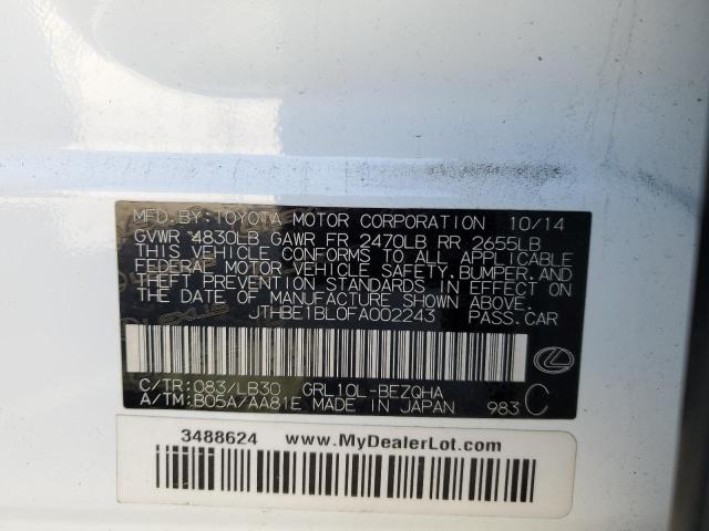 JTHBE1BL0FA002243 Lexus GS 350