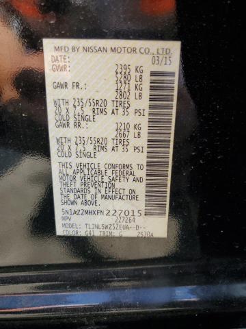 5N1AZ2MHXFN227015 Nissan MURANO S
