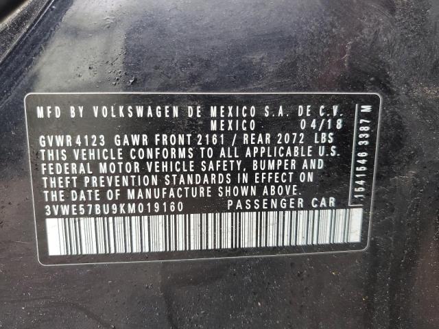 3VWE57BU9KM019160 Volkswagen JETTA SEL