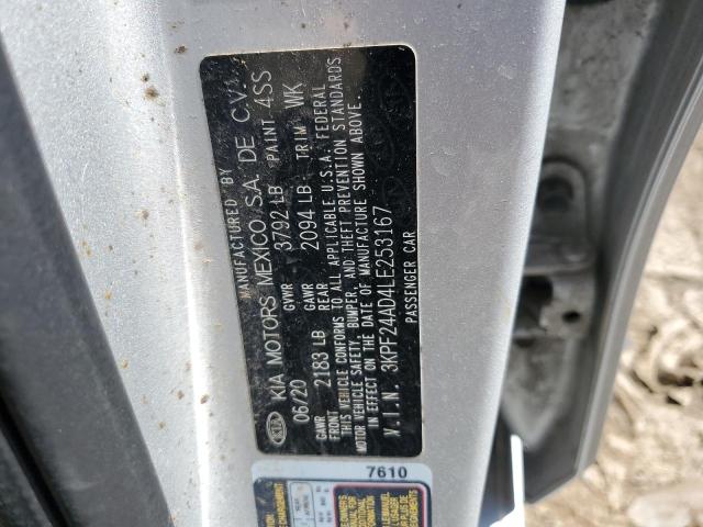 3KPF24AD4LE253167 KIA FORTE FE