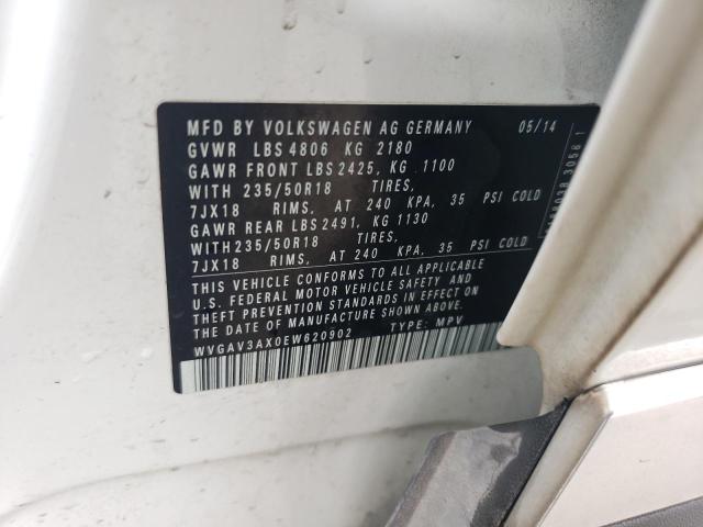 WVGAV3AX0EW620902 Volkswagen TIGUAN S