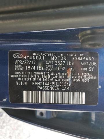 KMHCT4AE8HU313481 Hyundai ACCENT SE