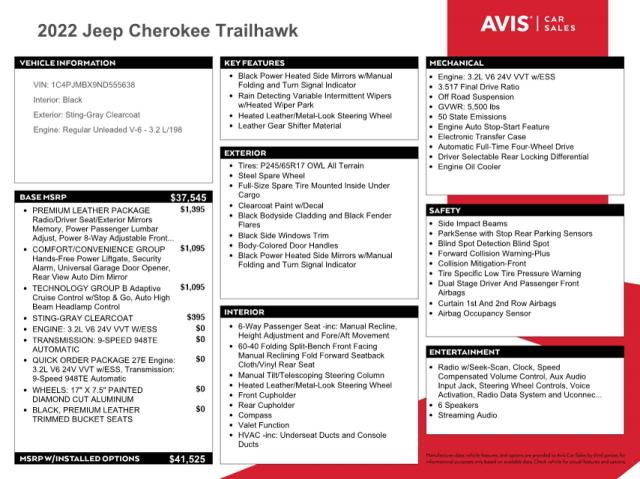 1C4PJMBX9ND555638 Jeep Cherokee Trailhawk
