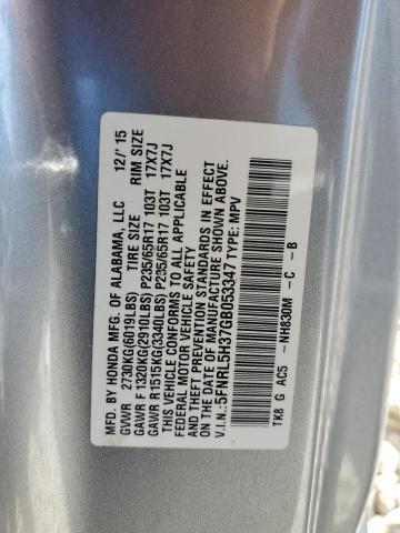 5FNRL5H37GB053347 Honda ODYSSEY SE
