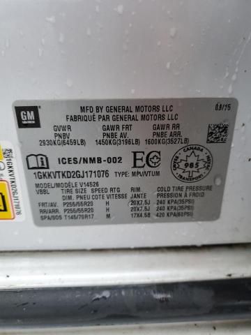1GKKVTKD2GJ171076 GMC Acadia Denali