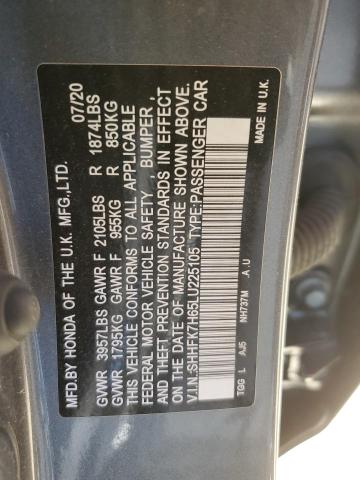 SHHFK7H65LU225105 Honda CIVIC EX