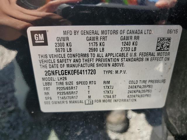 2GNFLGEK0F6411720 Chevrolet EQUINOX LT