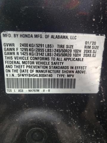 5FNYF8H54LB004140 Honda Passport Exl