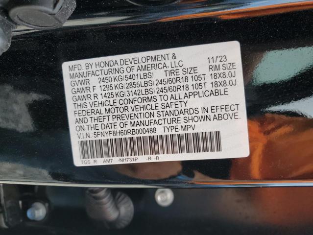 5FNYF8H60RB000488 Honda Passport Trail Sport