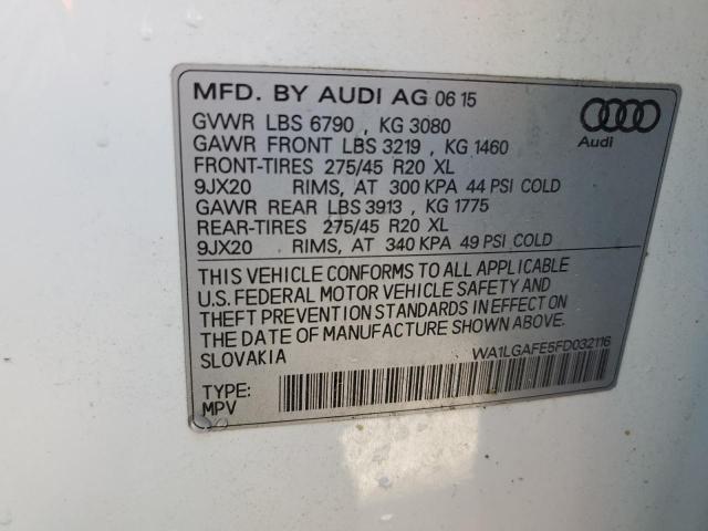 WA1LGAFE5FD032116 Audi Q7 Premium Plus