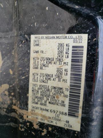 5N1BT3BA4NC697388 Nissan ROGUE SV