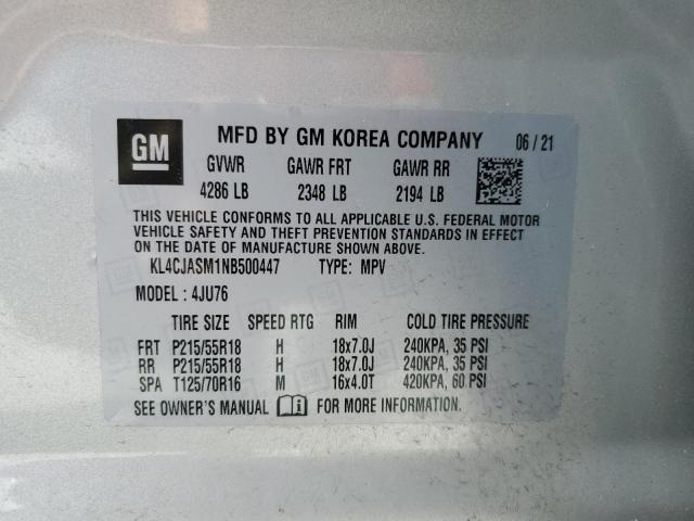 KL4CJASM1NB500447 Buick Encore Preferred