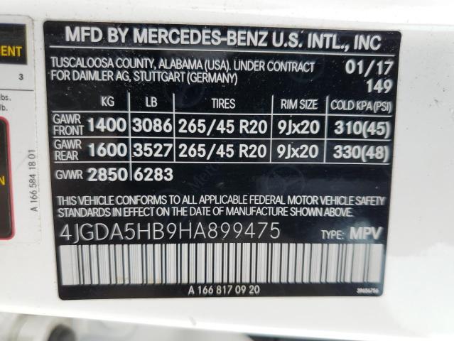 4JGDA5HB9HA899475 Mercedes-Benz Gle 350 4matic