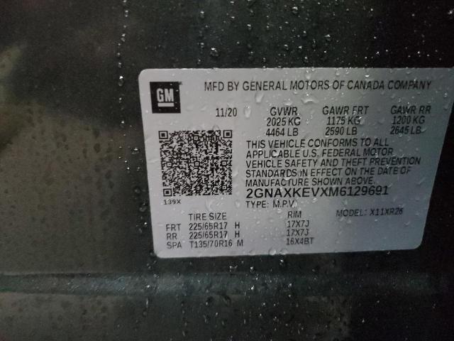 2GNAXKEVXM6129691 Chevrolet EQUINOX LT