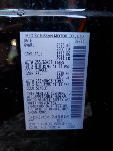 5N1DR3BA0PC245805 Nissan Pathfinder Sv