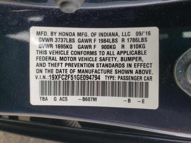 19XFC2F51GE094794 Honda Civic Lx