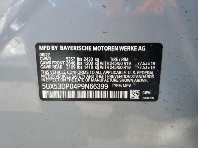 5UX53DP04P9N66399 BMW X3 Xdrive30i