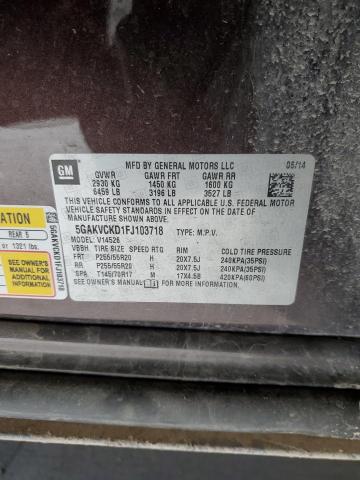 5GAKVCKD1FJ103718 Buick Enclave
